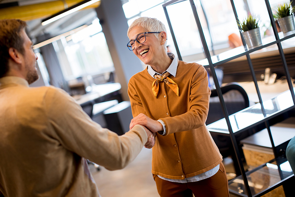 Handshake of businesspeople